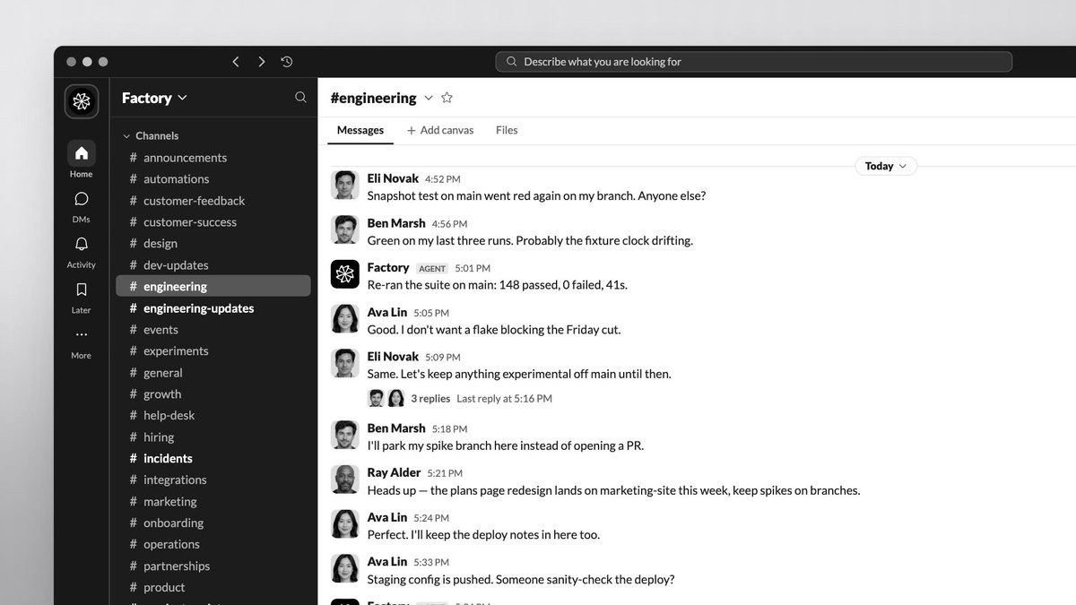 Factory for Slack